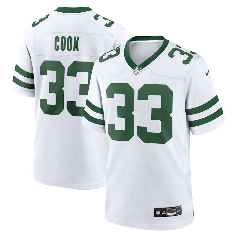 Men New York Jets 33 Dalvin Cook Nike White Legacy Player NFL Jersey